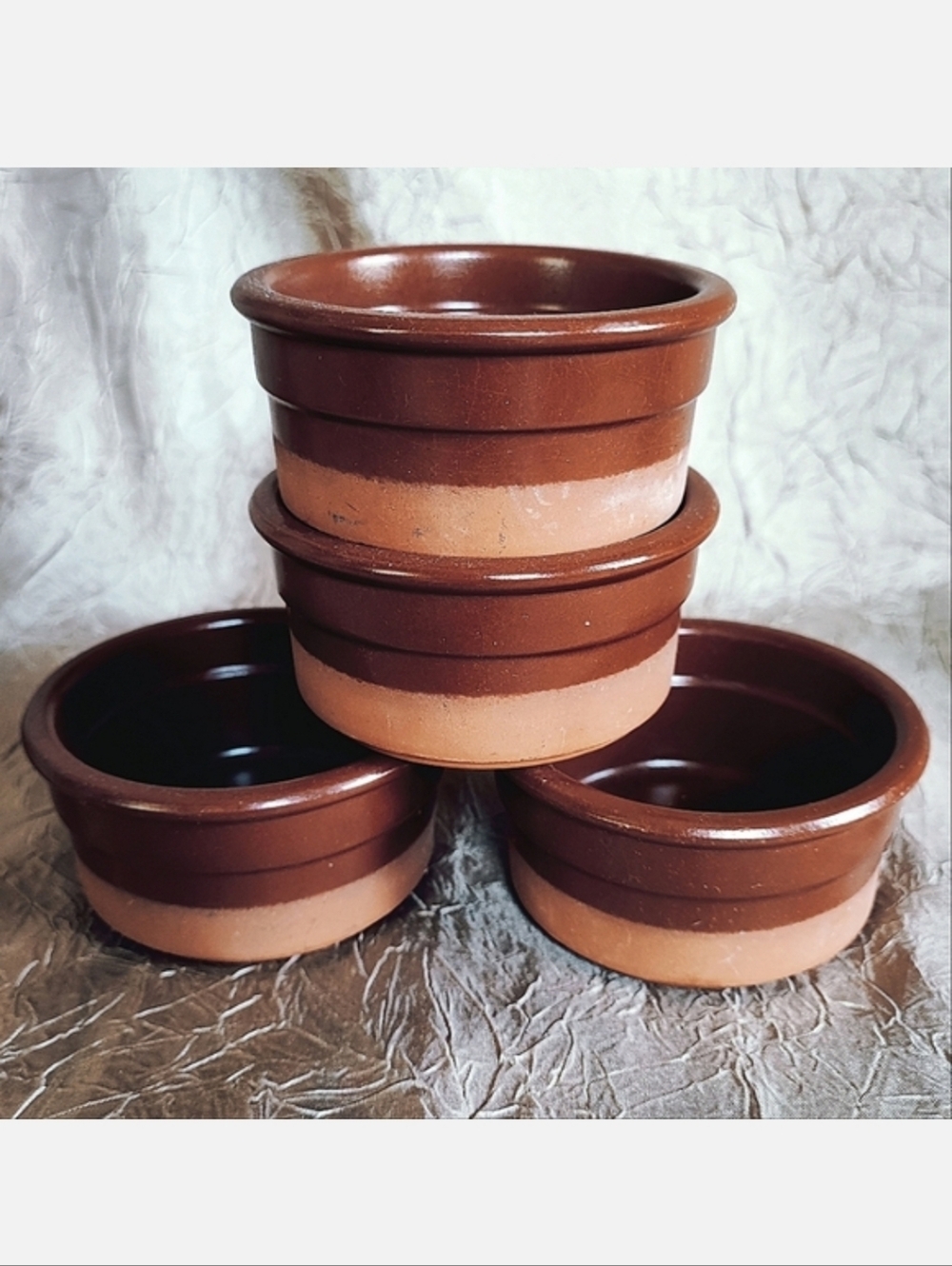 Mexico Spanish Style Beer Bottle Clay Terra Cotta CERMER Glazed Coasters Ramekin